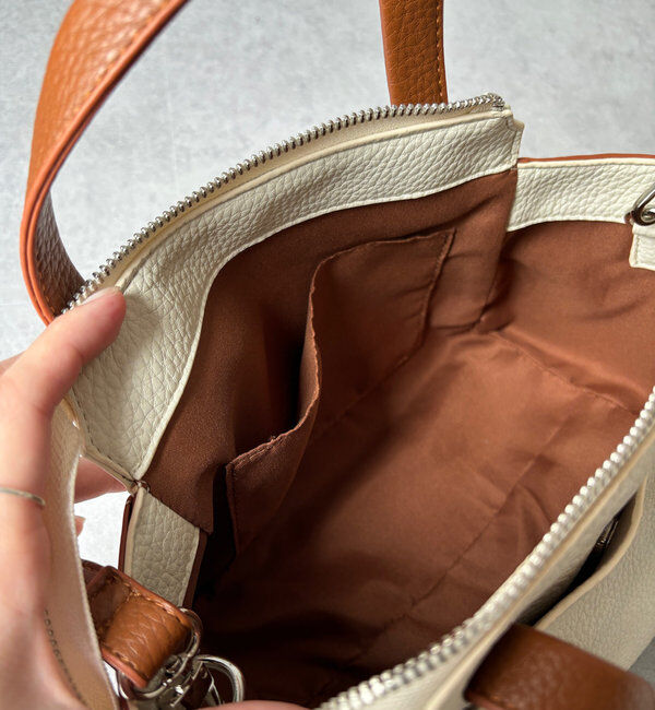  「【WEB限定】ポーチ付ダブルフェイスミニボストン」|トートバッグ|