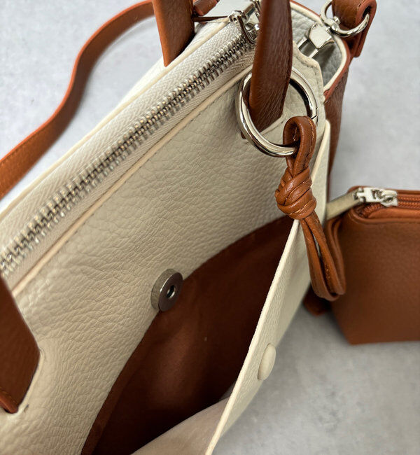  「【WEB限定】ポーチ付ダブルフェイスミニボストン」|トートバッグ|