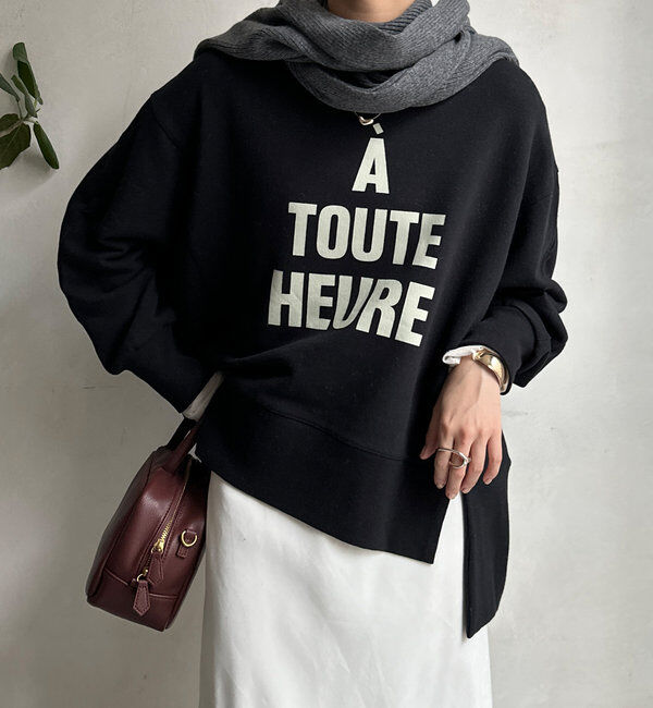  「デザインロゴスウェット」|Tシャツ・カットソー|ブラック