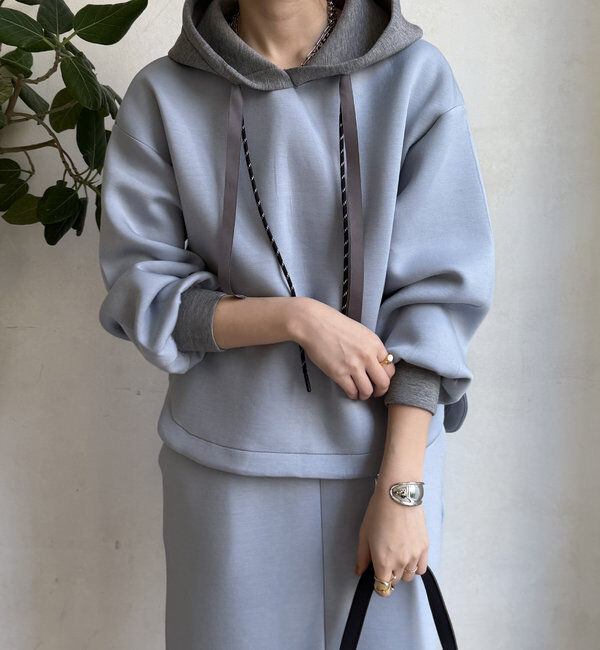  「【WEB限定】配色ダブルコードパーカー」|Tシャツ・カットソー|