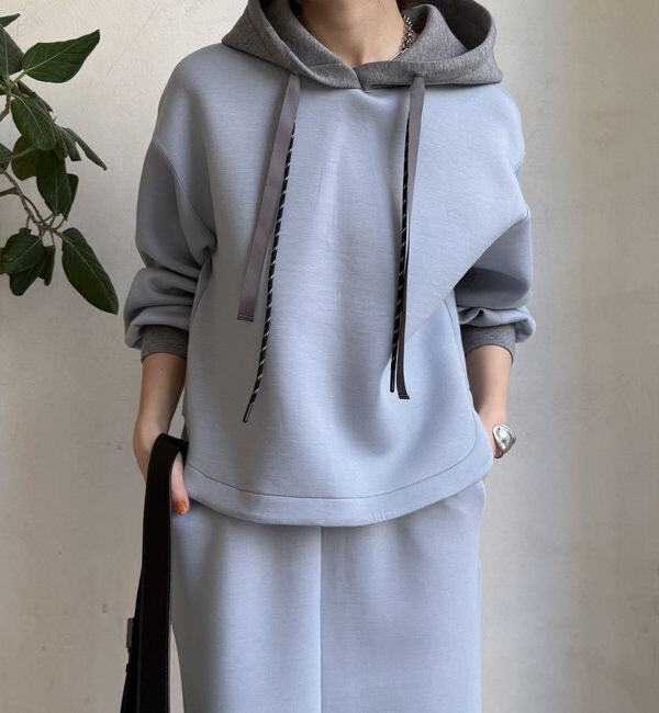  「【WEB限定】配色ダブルコードパーカー」|Tシャツ・カットソー|