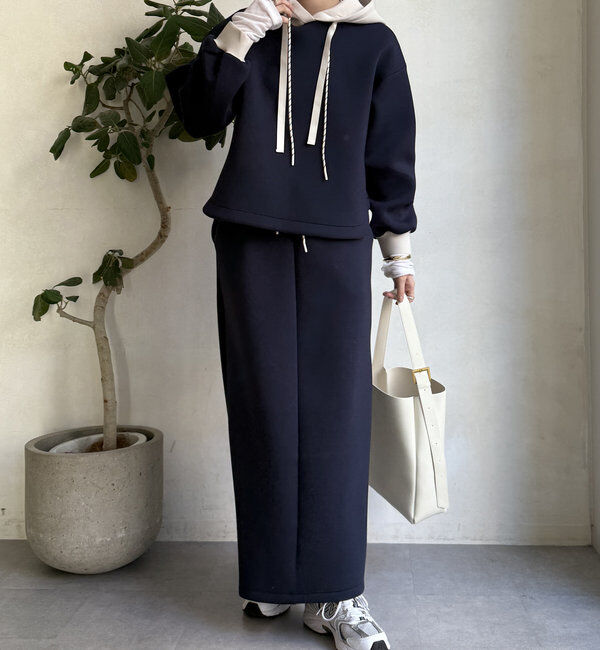  「【WEB限定】配色ダブルコードパーカー」|Tシャツ・カットソー|