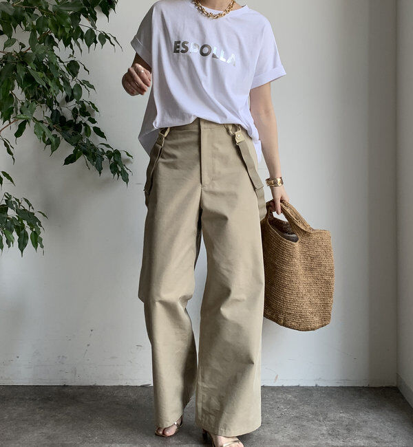  「【WEB限定】 箔プリントロールアップTEE」|Tシャツ・カットソー|