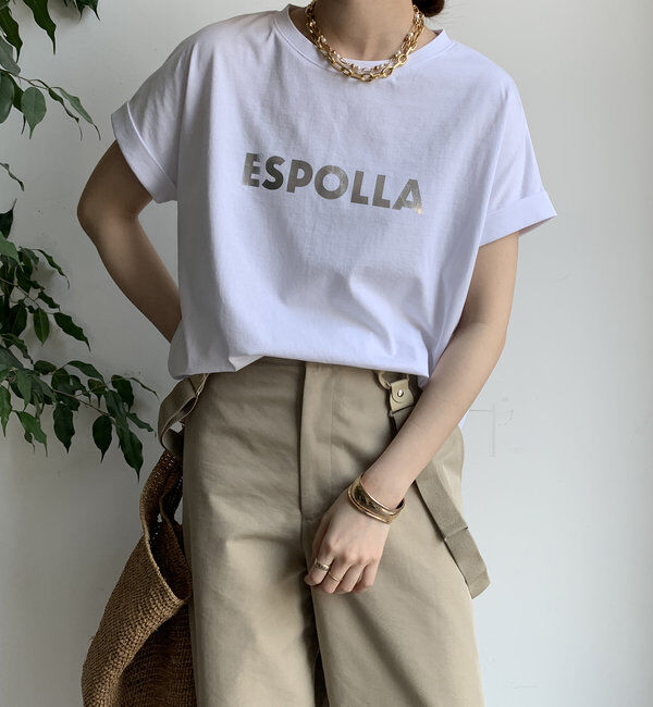  「【WEB限定】 箔プリントロールアップTEE」|Tシャツ・カットソー|