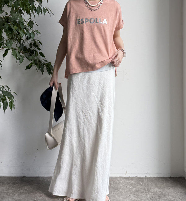  「【WEB限定】 箔プリントロールアップTEE」|Tシャツ・カットソー|