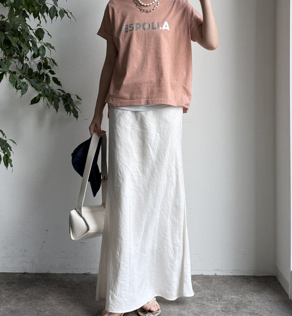  「【WEB限定】 箔プリントロールアップTEE」|Tシャツ・カットソー|