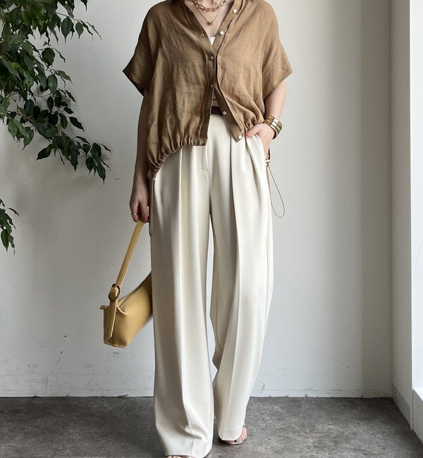  「ダブルタックワイドパンツ」|チノ|