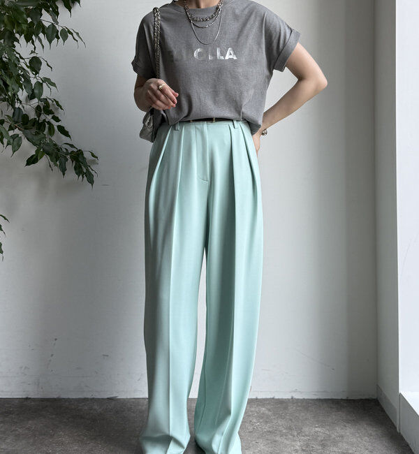  「ダブルタックワイドパンツ」|チノ|