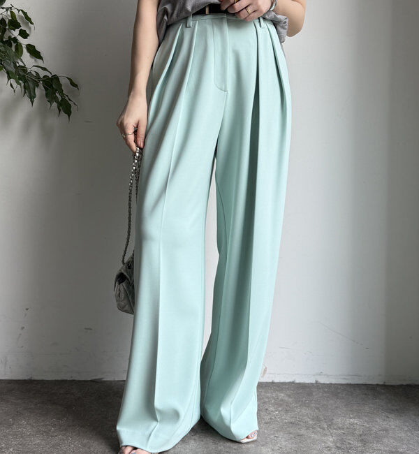  「ダブルタックワイドパンツ」|チノ|