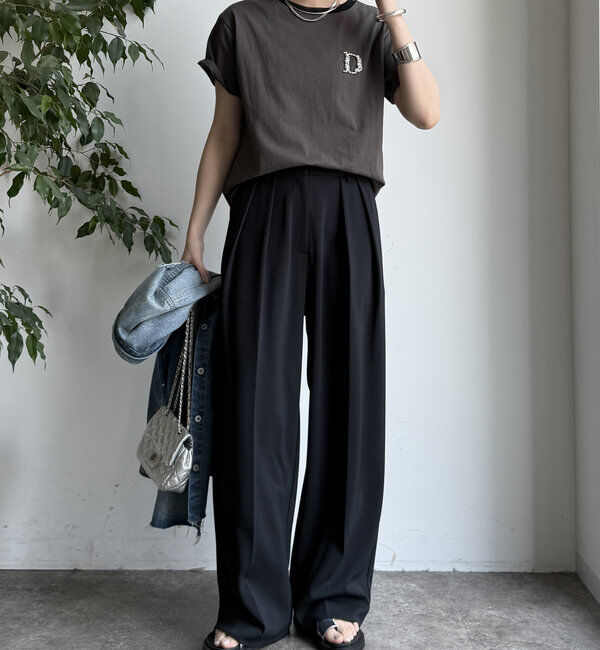  「ダブルタックワイドパンツ」|チノ|