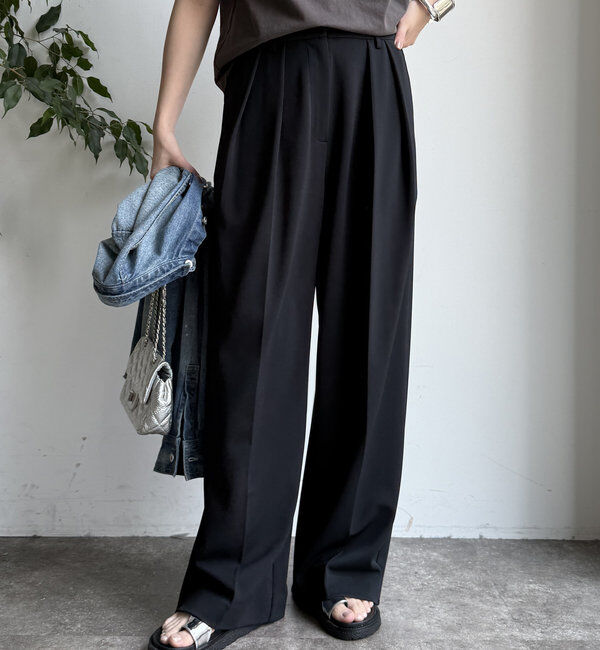  「ダブルタックワイドパンツ」|チノ|