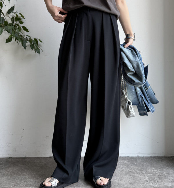  「ダブルタックワイドパンツ」|チノ|