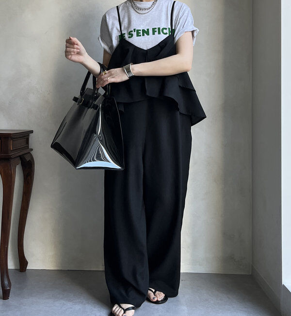  「【WEB限定】 フリルビスチェキャミサロペット」|ワンピース|