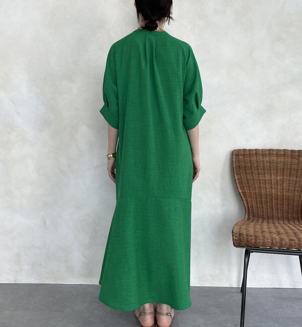  「【WEB限定】ロープベルトリネンライクワンピース」|ワンピース|