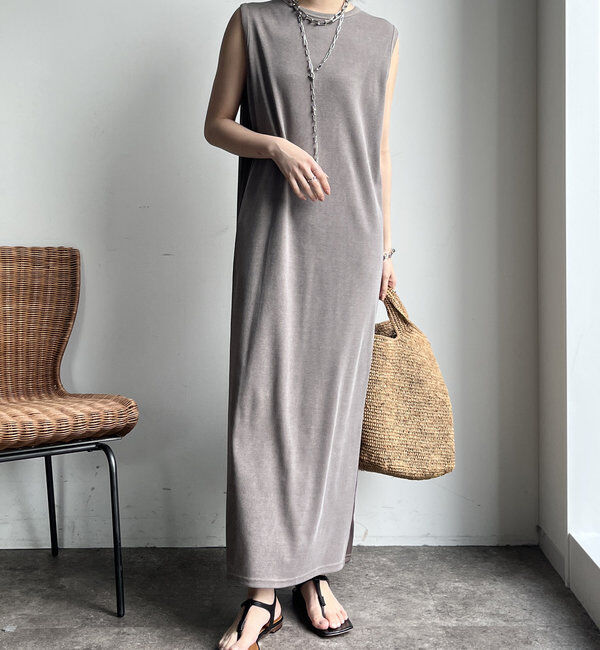  「【WEB限定】サイドリブ配色ワンピース」|ワンピース|