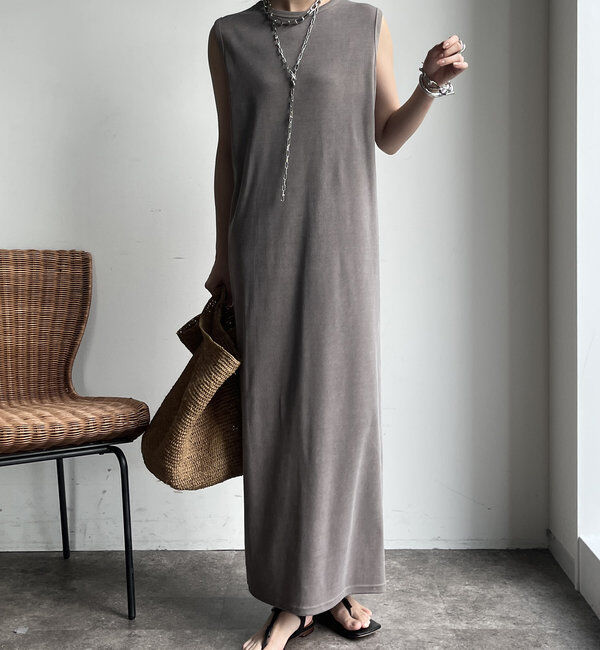  「【WEB限定】サイドリブ配色ワンピース」|ワンピース|