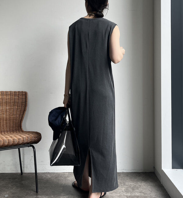  「【WEB限定】サイドリブ配色ワンピース」|ワンピース|