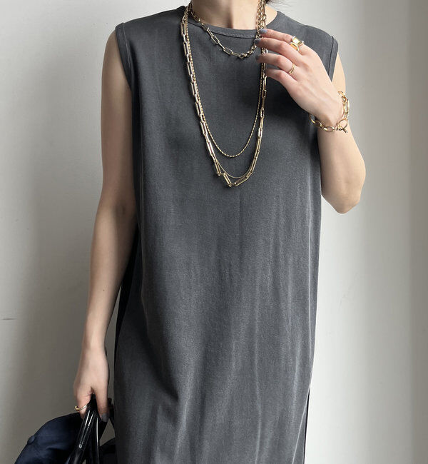  「【WEB限定】サイドリブ配色ワンピース」|ワンピース|