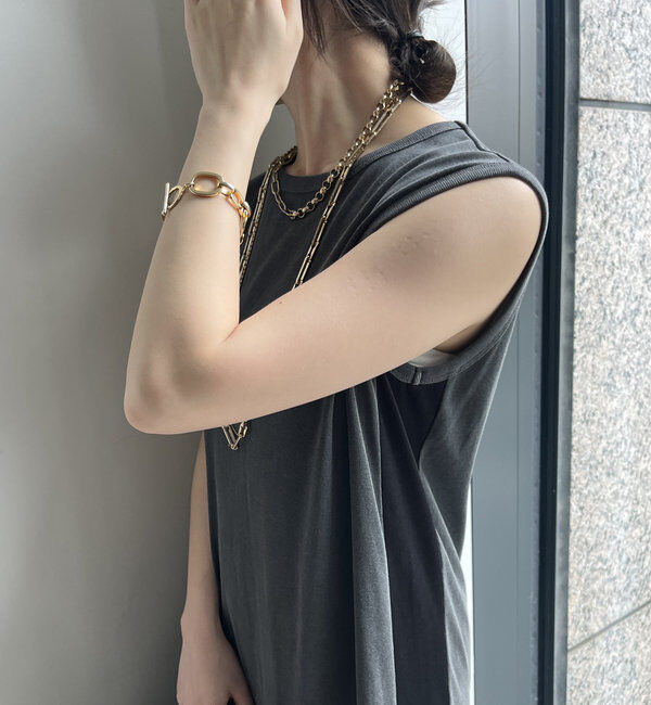  「【WEB限定】サイドリブ配色ワンピース」|ワンピース|