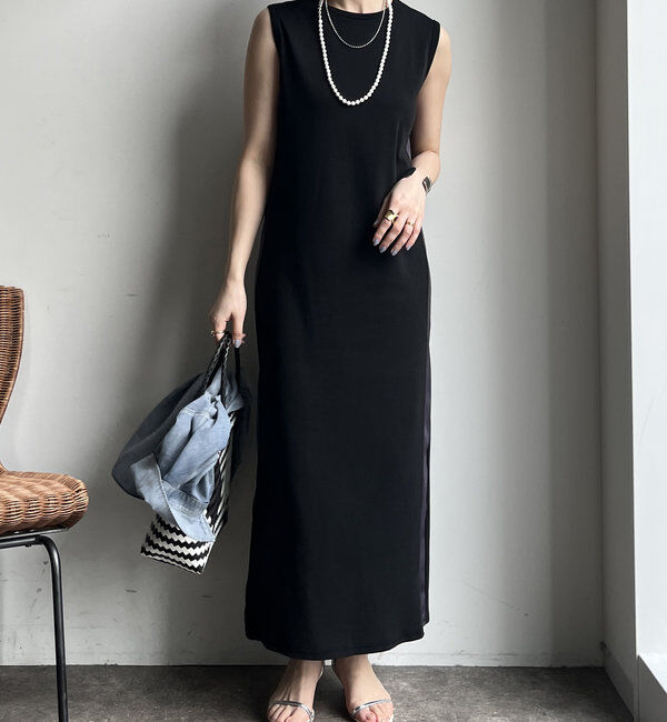  「【WEB限定】サイドリブ配色ワンピース」|ワンピース|