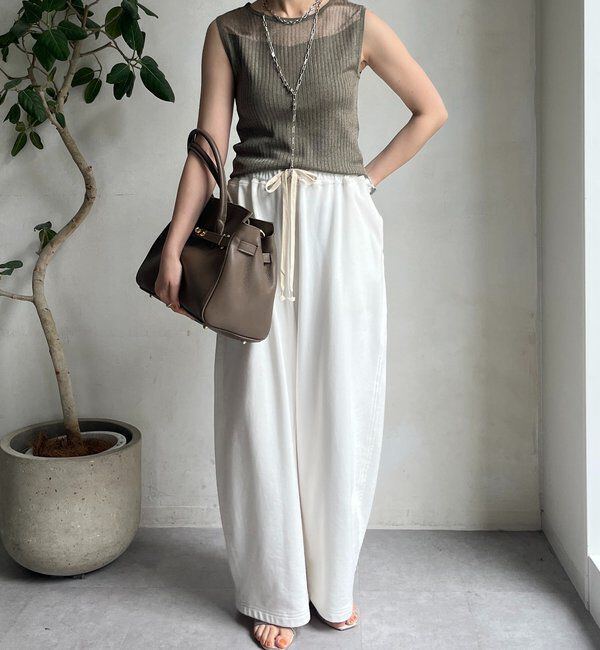  「【WEB限定】シアー切替ノースリプルオーバー」|ニット・セーター|