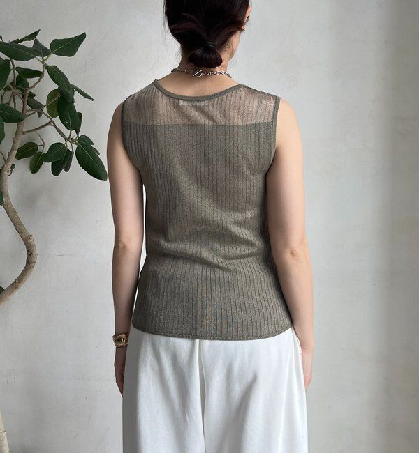  「【WEB限定】シアー切替ノースリプルオーバー」|ニット・セーター|