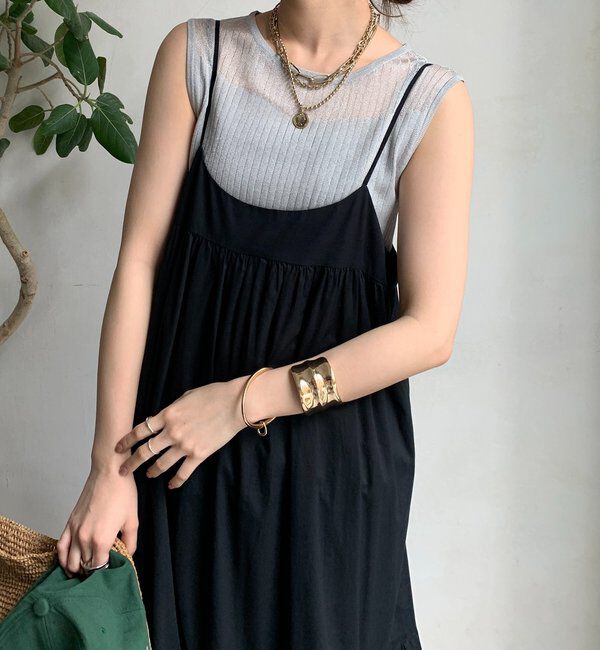  「【WEB限定】シアー切替ノースリプルオーバー」|ニット・セーター|