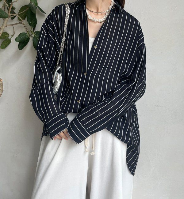  「2WAYシアーストライプシャツ」|シャツ・ブラウス|