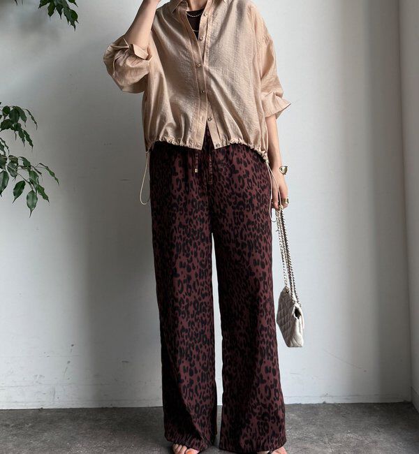  「レオパードイージーパンツ」|チノ|