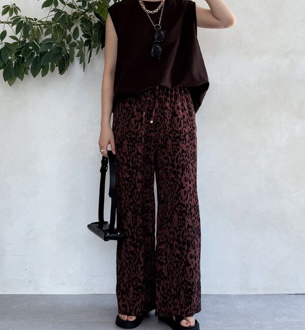  「レオパードイージーパンツ」|チノ|