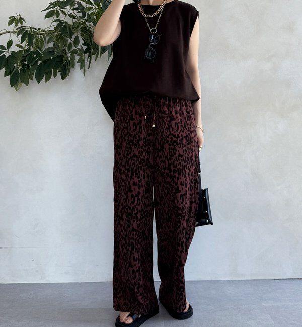  「レオパードイージーパンツ」|チノ|