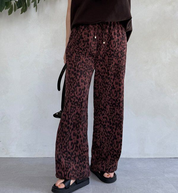  「レオパードイージーパンツ」|チノ|