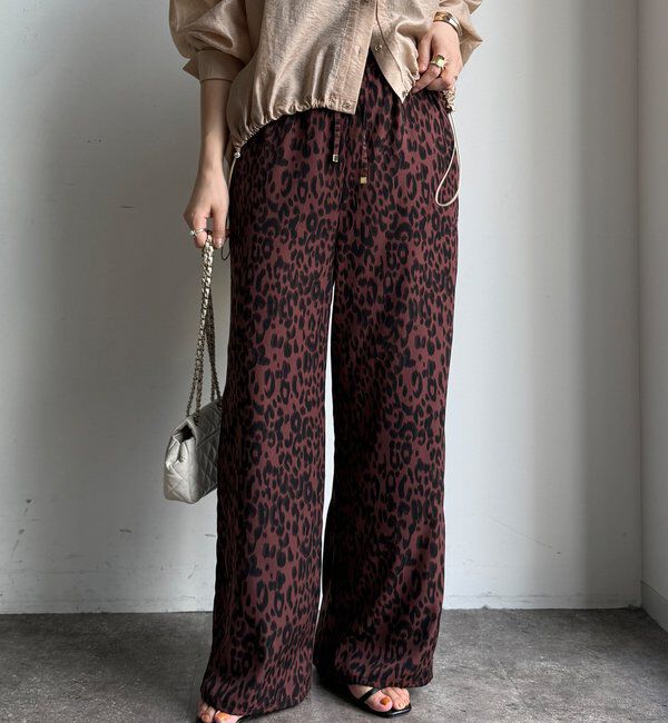  「レオパードイージーパンツ」|チノ|