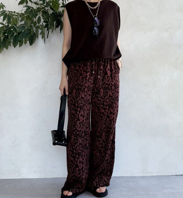  「レオパードイージーパンツ」|チノ|