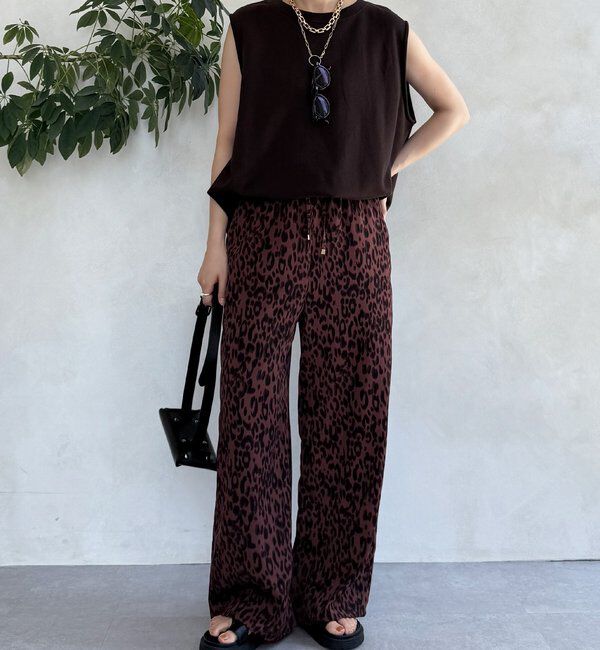  「レオパードイージーパンツ」|チノ|