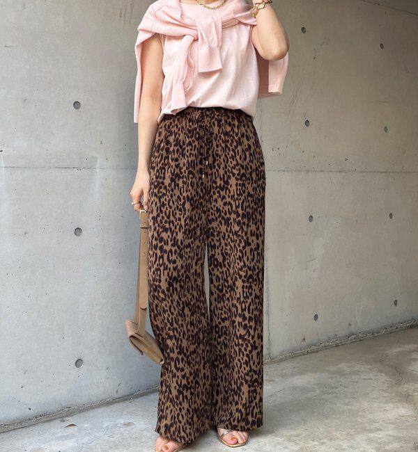  「レオパードイージーパンツ」|チノ|