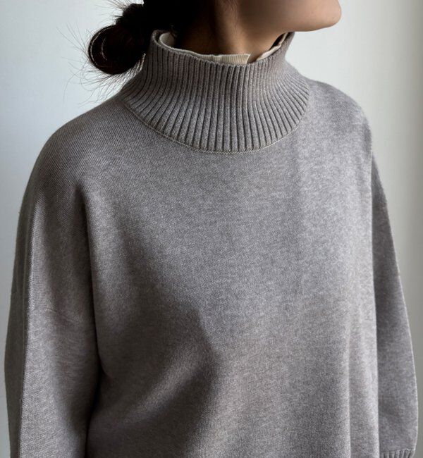  「【WEB限定】配色ダブル衿ニットトップス」|ニット・セーター|