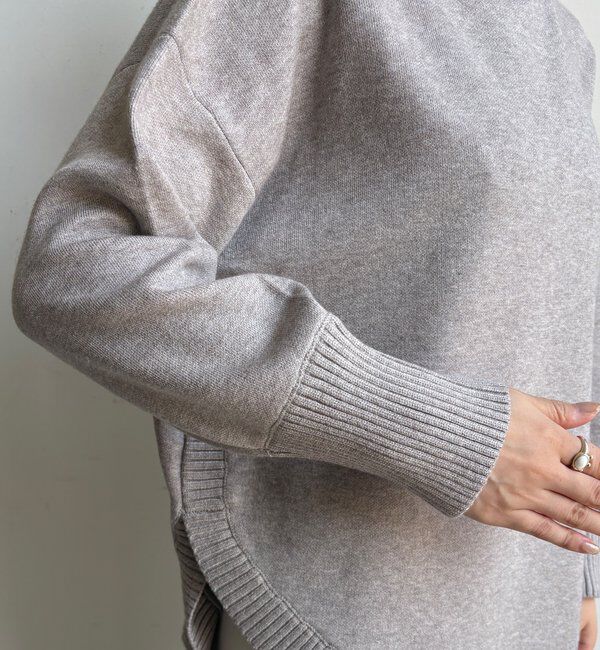  「【WEB限定】配色ダブル衿ニットトップス」|ニット・セーター|