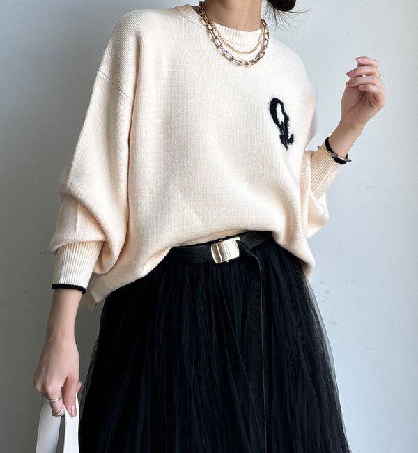  「【新色追加/WEB限定】フェザーロゴニット」|ニット・セーター|