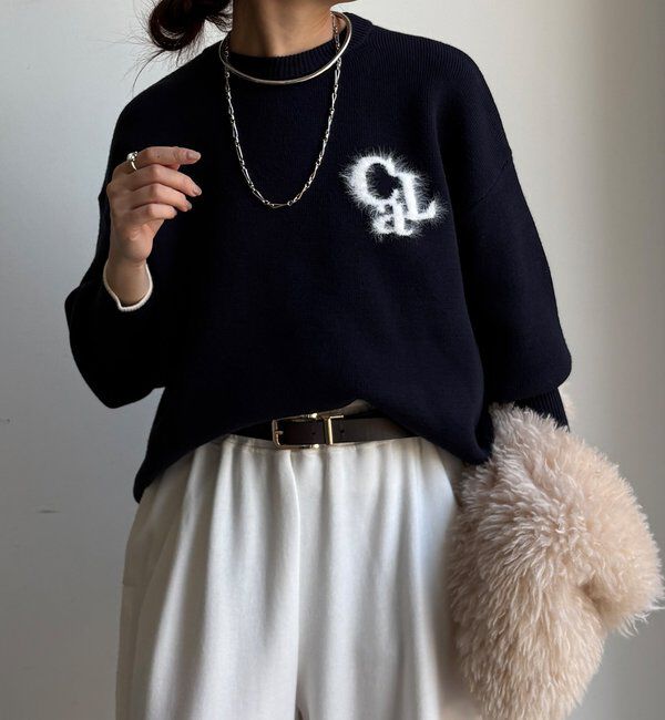  「【新色追加/WEB限定】フェザーロゴニット」|ニット・セーター|