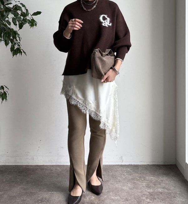  「【新色追加/WEB限定】フェザーロゴニット」|ニット・セーター|