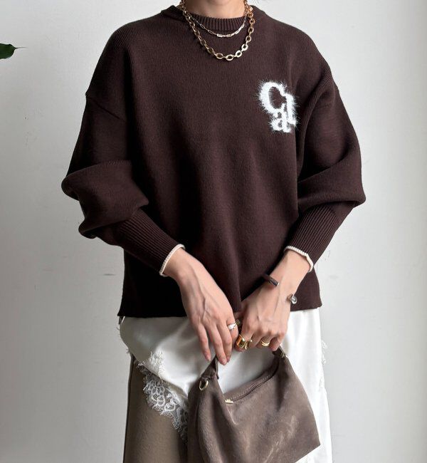  「【新色追加/WEB限定】フェザーロゴニット」|ニット・セーター|