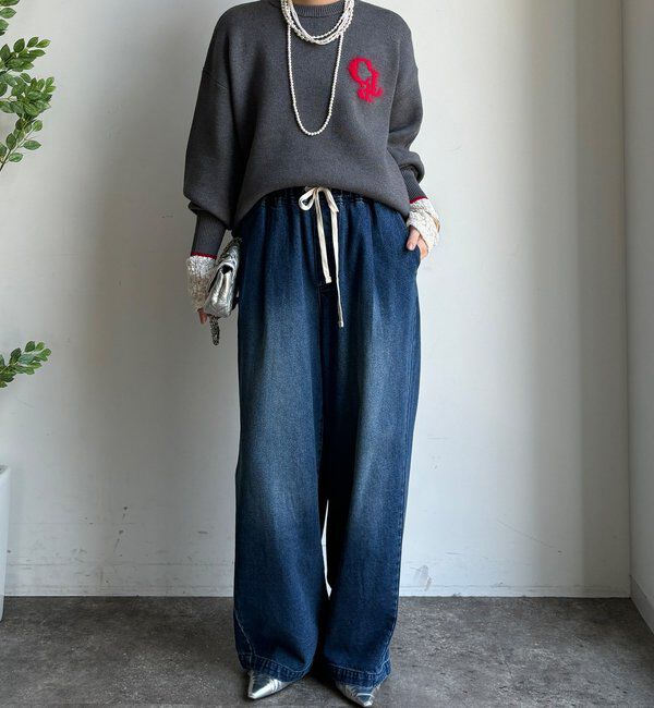  「【新色追加/WEB限定】フェザーロゴニット」|ニット・セーター|