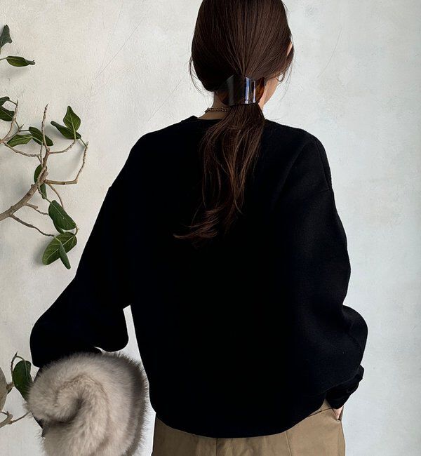  「【WEB限定】パールロゴニットトップス」|ニット・セーター|