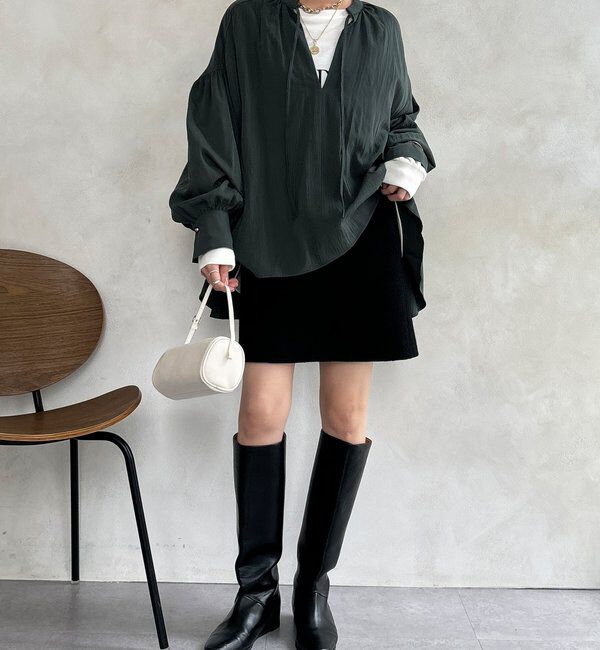  「ギャザーチュニックブラウス」|シャツ・ブラウス|