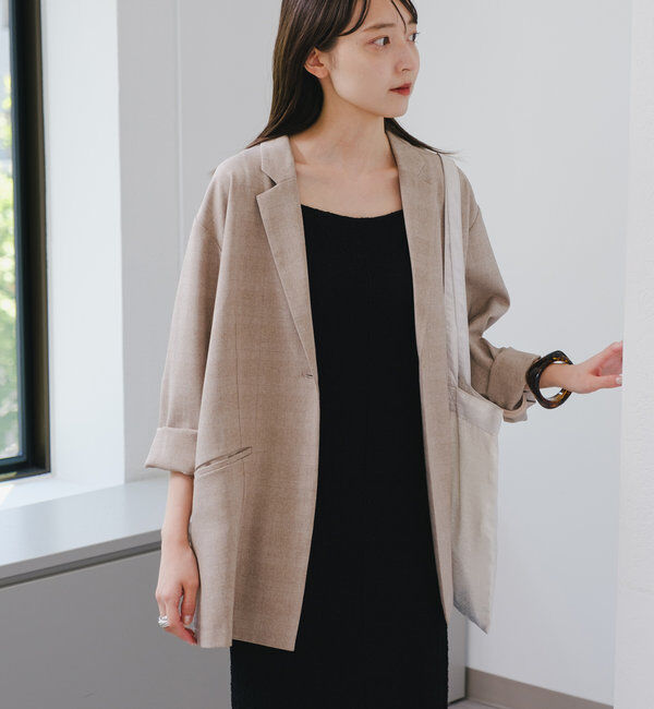  「チェックジャケット」|テーラードジャケット|ピンク