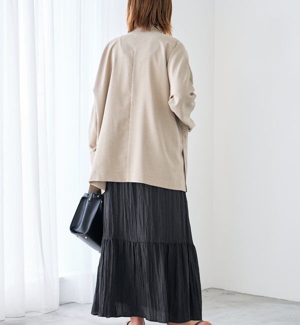  「《ウエストゴムでストレスフリー》ヴィンテージシワ加工スカート」|スカート|