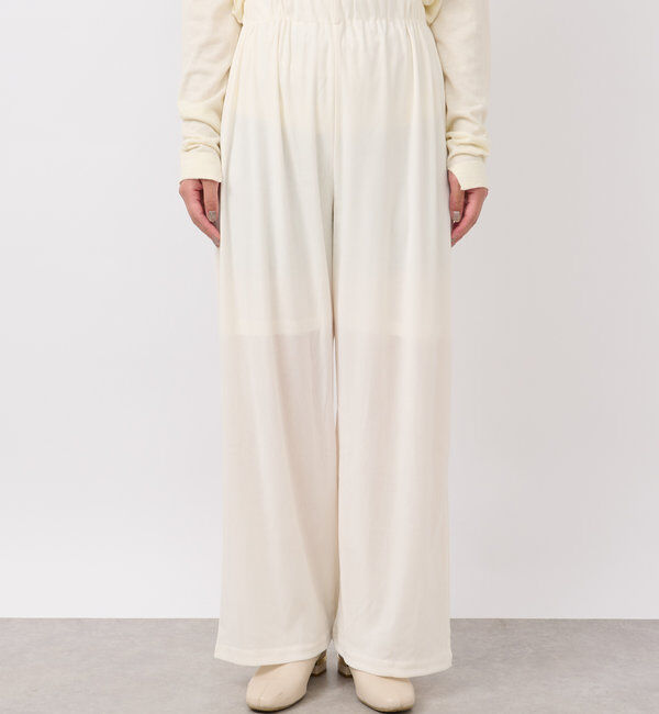  「《微光沢で上品な印象に》シアーベロアイージーパンツ」|その他|