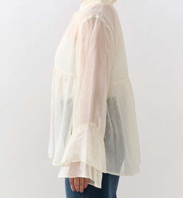  「《大人のふんわり涼しげスタイル》ラメドビースキッパーブラウス」|シャツ・ブラウス|