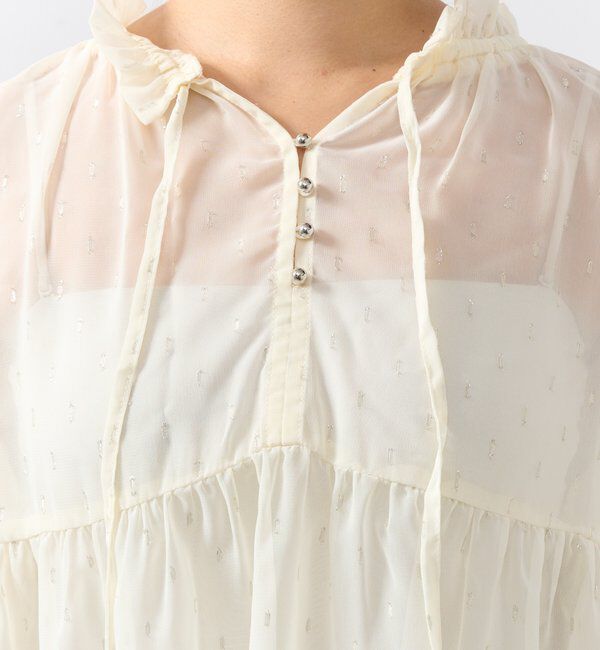  「《大人のふんわり涼しげスタイル》ラメドビースキッパーブラウス」|シャツ・ブラウス|